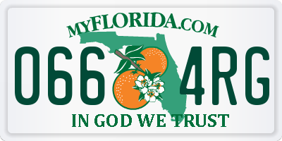 FL license plate 0664RG