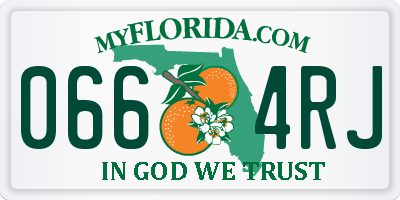 FL license plate 0664RJ