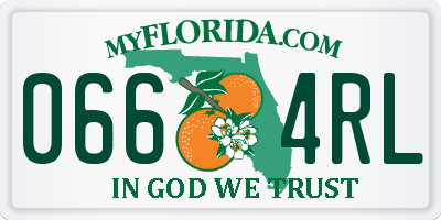 FL license plate 0664RL