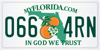 FL license plate 0664RN