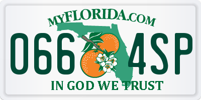 FL license plate 0664SP