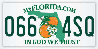 FL license plate 0664SQ