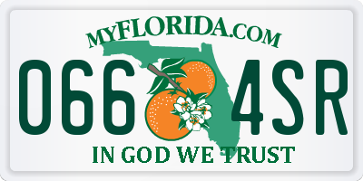 FL license plate 0664SR