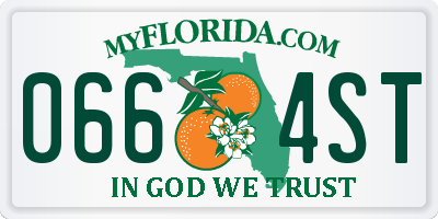 FL license plate 0664ST