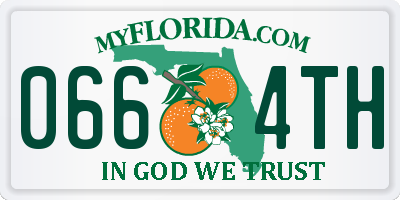 FL license plate 0664TH