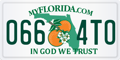 FL license plate 0664TO