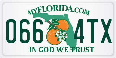 FL license plate 0664TX