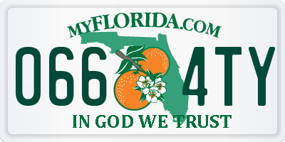 FL license plate 0664TY