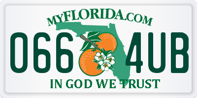 FL license plate 0664UB