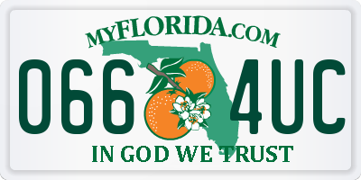 FL license plate 0664UC