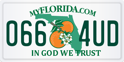 FL license plate 0664UD