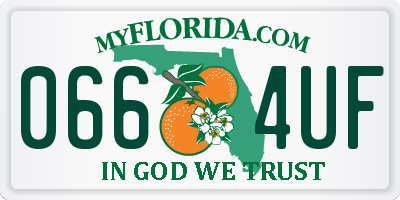 FL license plate 0664UF