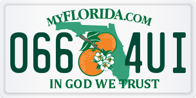 FL license plate 0664UI