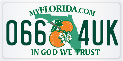 FL license plate 0664UK