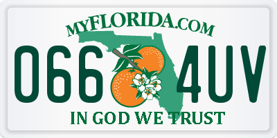 FL license plate 0664UV