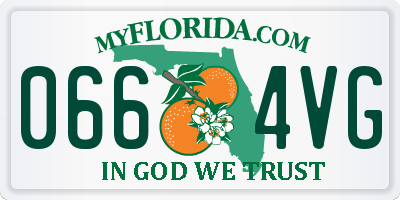 FL license plate 0664VG