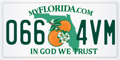 FL license plate 0664VM