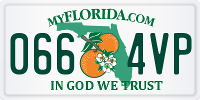 FL license plate 0664VP