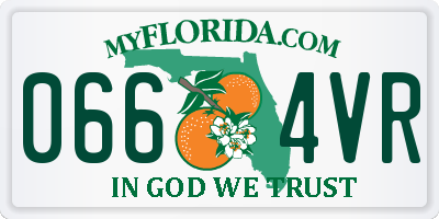 FL license plate 0664VR