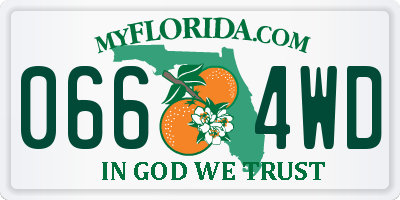 FL license plate 0664WD