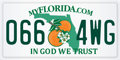 FL license plate 0664WG