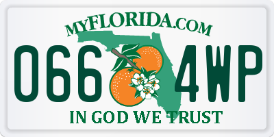 FL license plate 0664WP