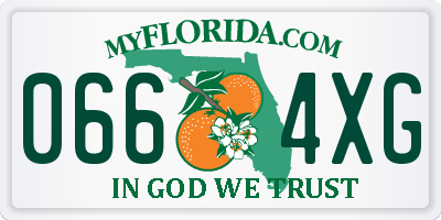 FL license plate 0664XG