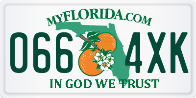 FL license plate 0664XK