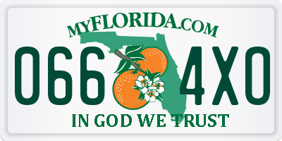 FL license plate 0664XO