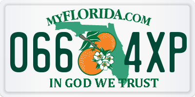 FL license plate 0664XP