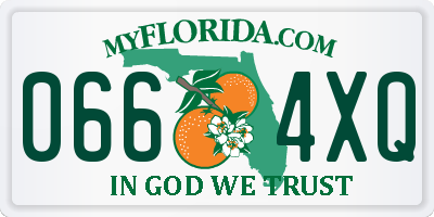FL license plate 0664XQ