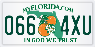 FL license plate 0664XU