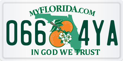 FL license plate 0664YA