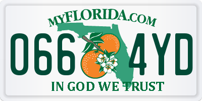 FL license plate 0664YD