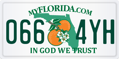 FL license plate 0664YH