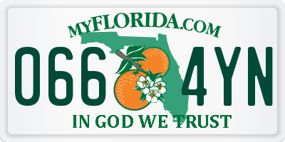 FL license plate 0664YN