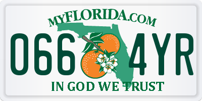FL license plate 0664YR