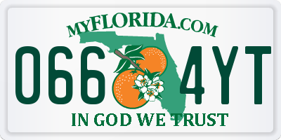 FL license plate 0664YT