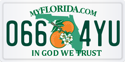 FL license plate 0664YU
