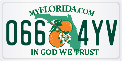 FL license plate 0664YV