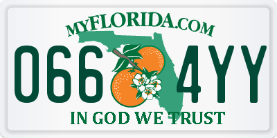FL license plate 0664YY
