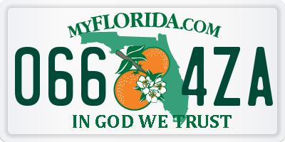 FL license plate 0664ZA