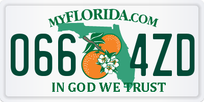 FL license plate 0664ZD