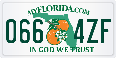 FL license plate 0664ZF