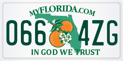FL license plate 0664ZG