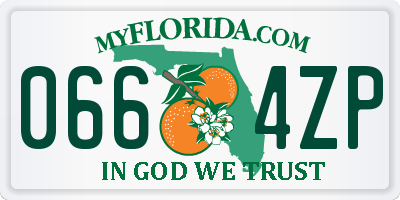 FL license plate 0664ZP