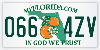 FL license plate 0664ZV