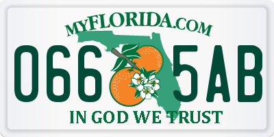 FL license plate 0665AB