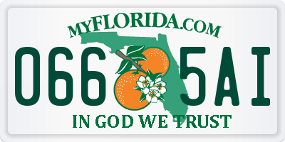 FL license plate 0665AI