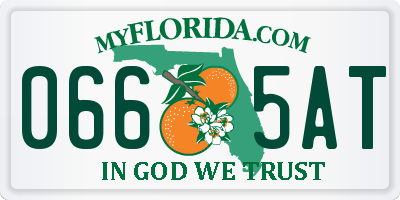 FL license plate 0665AT